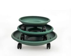 Omnipazar SO- Tekerlekli Saksı Tabağı Yeşil 3 Boy