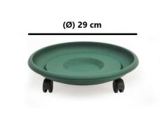 Omnipazar SO- Tekerlekli Saksı Tabağı Yeşil 3 Boy