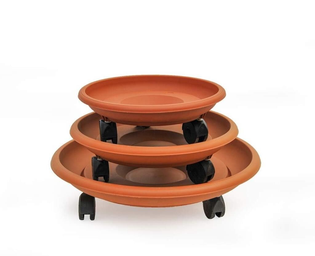 Omnipazar SO- Tekerlekli Saksı Tabağı Kiremit 3 Boy