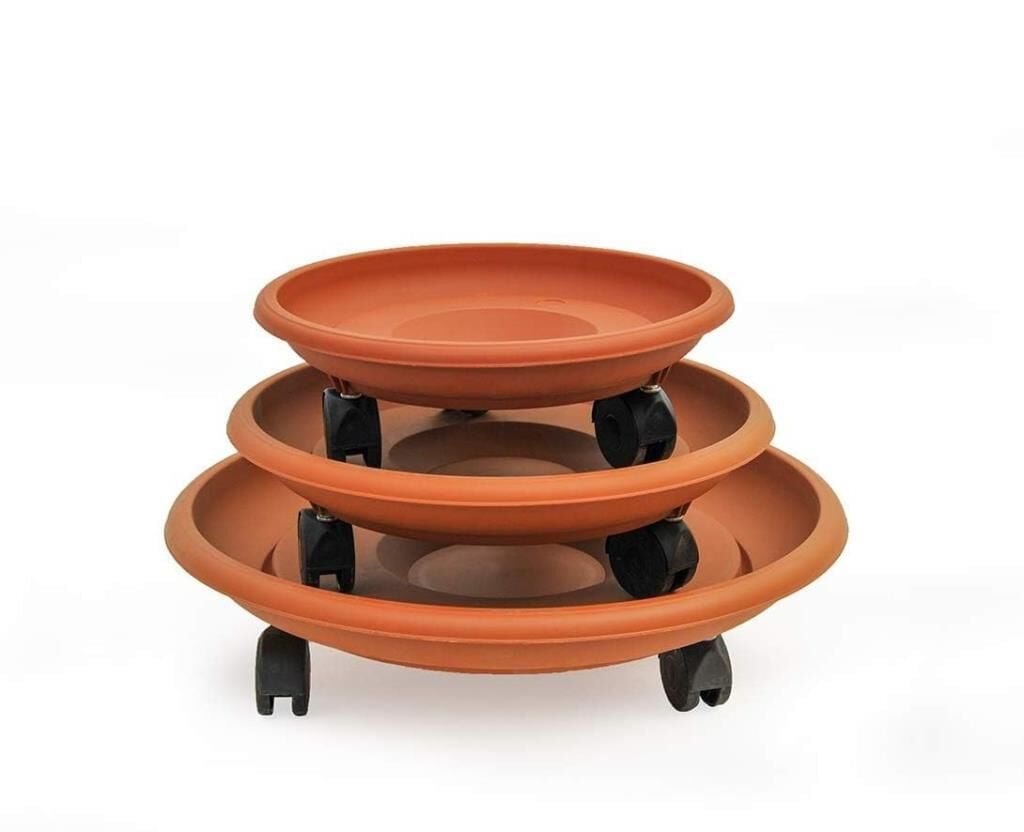 Omnipazar SO- Tekerlekli Saksı Tabağı Kiremit 3 Boy