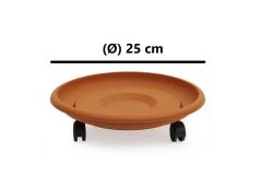Omnipazar SO- Tekerlekli Saksı Tabağı Kiremit 3 Boy