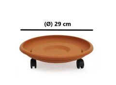 Omnipazar SO- Tekerlekli Saksı Tabağı Kiremit 3 Boy