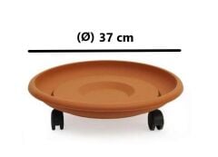 Omnipazar SO- Tekerlekli Saksı Tabağı Kiremit 3 Boy