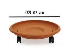 Omnipazar SO- Tekerlekli Saksı Tabağı Kiremit 3 Boy
