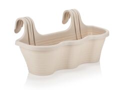 Omnipazar SO-TOM5 Tombik Askılı Balkon Saksı 10 Litre No 5 Kirli Beyaz (113)