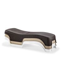 Omnipazar SY-2536 Beyaz Brezza Royal Rattan Lüks Şezlong 2'li Set