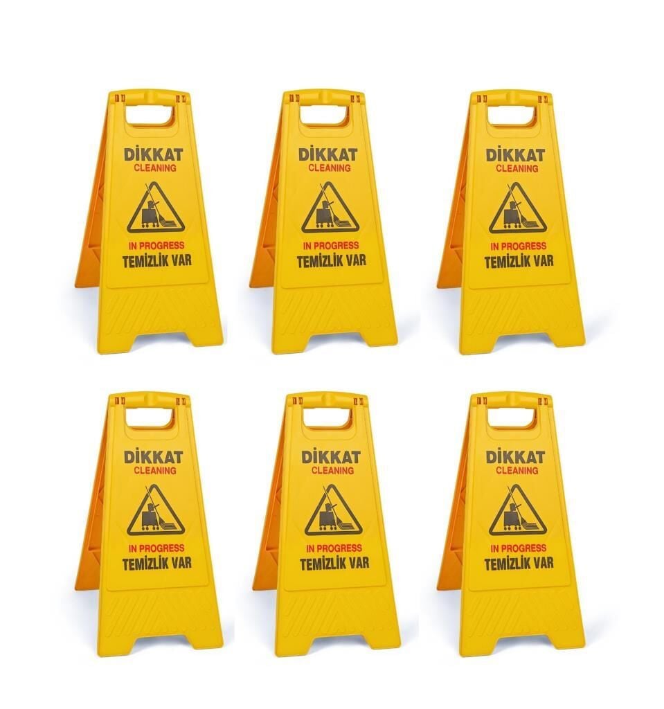 Omnisoft UCTM KZ101 Temizlik Var Uyarı Levhası 6 Adet
