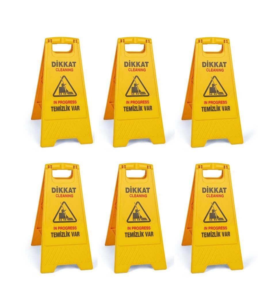 Omnisoft UCTM KZ101 Temizlik Var Uyarı Levhası 6 Adet