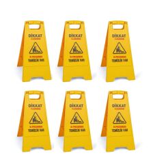 Omnisoft UCTM KZ101 Temizlik Var Uyarı Levhası 6 Adet