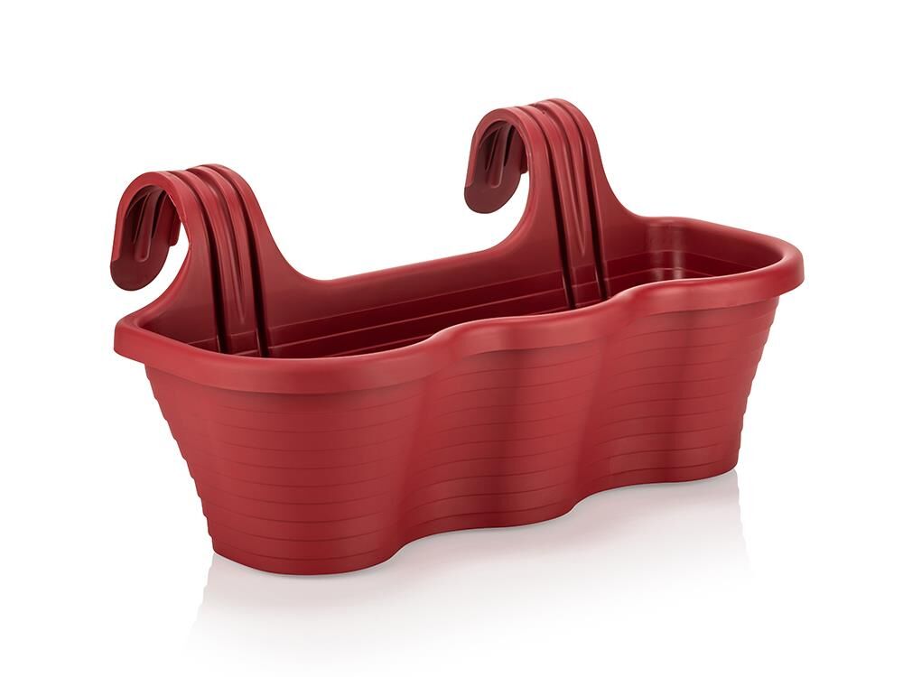 Omnipazar SO-TOM5 Tombik Askılı Balkon Saksı 10 Litre No 5 Kırmızı