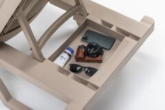 Omnipazar SY-2534 Beyaz-Turkuaz Royal Fileli Lüks Şezlong 2'li Set