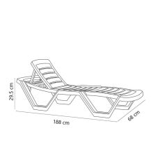 Omnipazar SY-2537 Beyaz Elite Plaj Havuz Şezlong