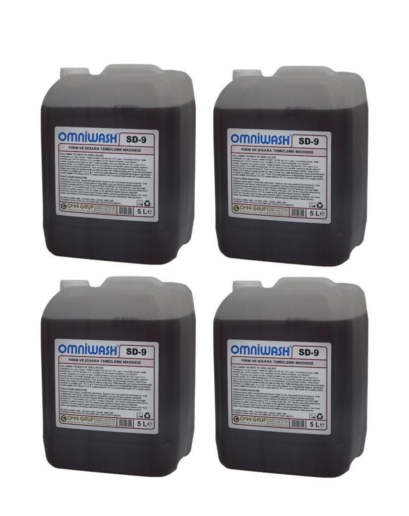Omniwash Sd-9 Yağ Sökücü Fırın ve Izgara Temizleme Maddesi 5000ml 4 Adet