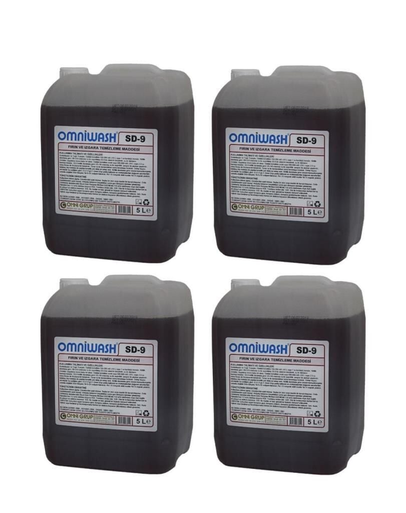 Omniwash Sd-9 Yağ Sökücü Fırın ve Izgara Temizleme Maddesi 5000ml 4 Adet