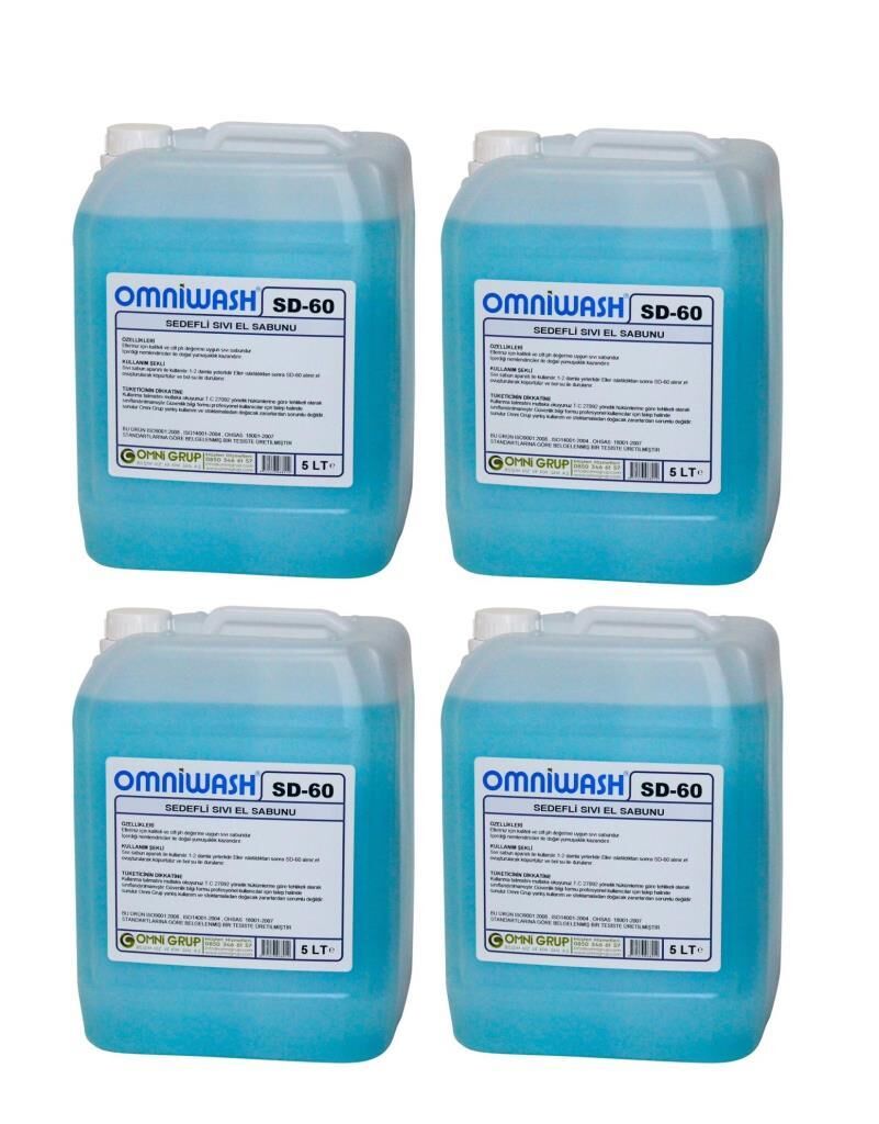 Omniwash SD-60 Sıvı El Sabunu Nemlendiricili 5000ml 4 Adet