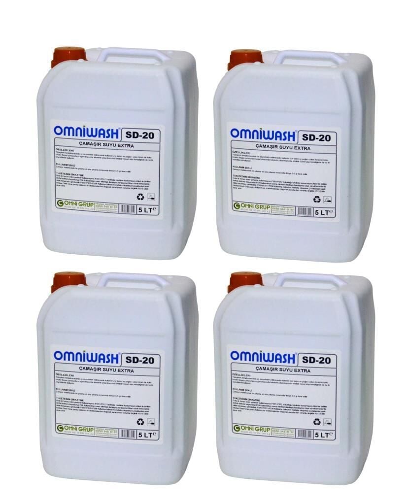 Omniwash SD-20 Çamaşır Suyu Extra 5000ml 4 Adet