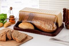 Omnipazar SY-5325 Plastik Elite Ekmek Kutusu Kahverengi