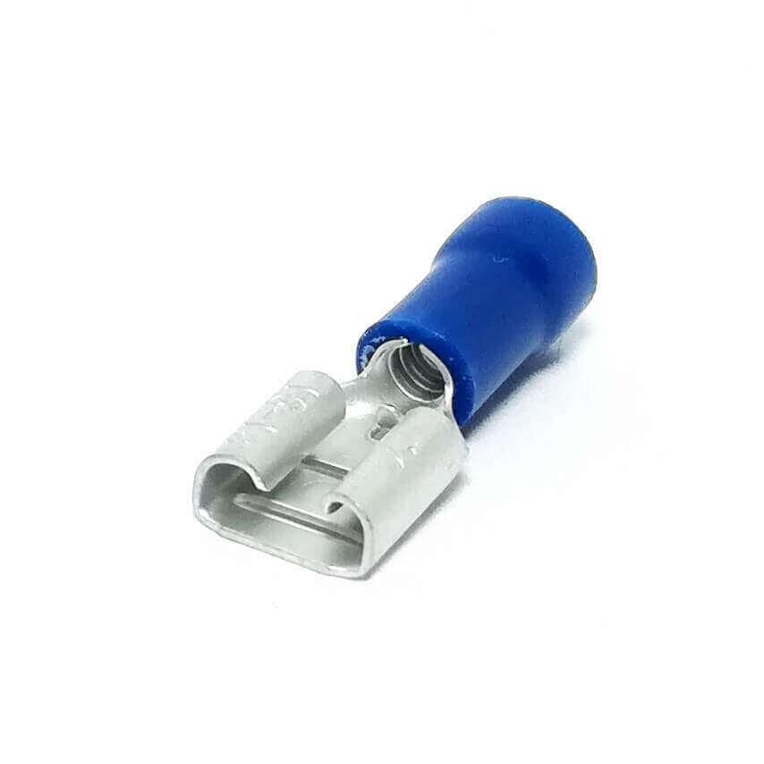 Yatkon İzoleli Kablo Terminali Pabucu Dişi 1.5 - 2.5 mm Mavi 09098