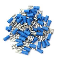 Yatkon İzoleli Kablo Terminali Pabucu Dişi 1.5 - 2.5 mm Mavi 09098