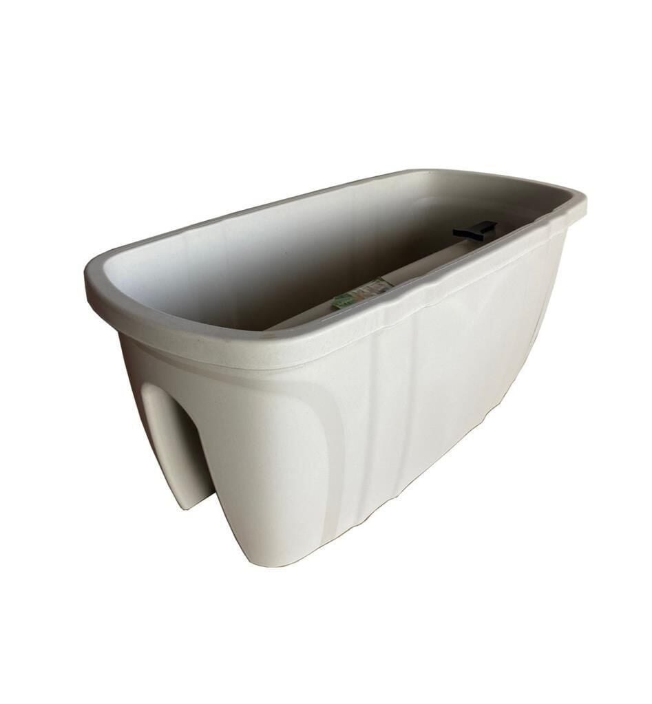 Omnipazar SY-5710 Opal Balkon Küpeşte Saksı No 1 Kirli Beyaz (113)