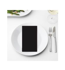 Omnisoft 40x40 cm 1/8 Defter Katlama Servis Peçetesi 50 Adet Siyah