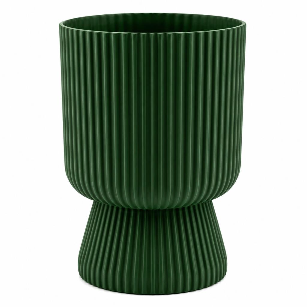 Omnipazar SO-LTSA01 Lotus Ayaklı Plastik Vazo Çiçek Saksı 1.8 Litre No: 1 YEŞİL