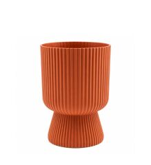 SO-LTSA01 Lotus Ayaklı Plastik Vazo Çiçek Saksı 1.8 Litre No:1 Turuncu 6 Adet