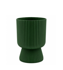 SO-LTSA01 Lotus Ayaklı Plastik Vazo Çiçek Saksı 1.8 Litre No:1 Yeşil 6 Adet