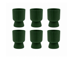 SO-LTSA01 Lotus Ayaklı Plastik Vazo Çiçek Saksı 1.8 Litre No:1 Yeşil 6 Adet