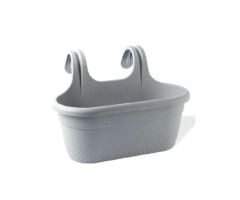 Omnipazar KRS-350 Dekoratif Plastik İnci Askılı Balkon Saksı 6.2 Litre