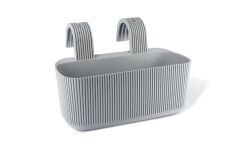 Omnipazar KRS-249 Dekoratif Plastik Pera Askılı Balkon Saksı 3.2 Litre