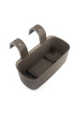 Omnipazar KRS-249 Dekoratif Plastik Pera Askılı Balkon Saksı 3.2 Litre Kahverengi