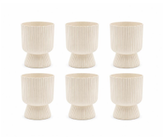 SO-LTSA02 Lotus Ayaklı Plastik Vazo Çiçek Saksı 5 Lt No: 2 Kum Beji 6 Adet