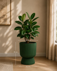 Omnipazar SO-LTSA03 Lotus Ayaklı Plastik Vazo Çiçek Saksı 10,5 Litre No: 3