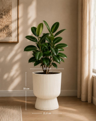 Omnipazar SO-LTSA03 Lotus Ayaklı Plastik Vazo Çiçek Saksı 10,5 Litre No: 3
