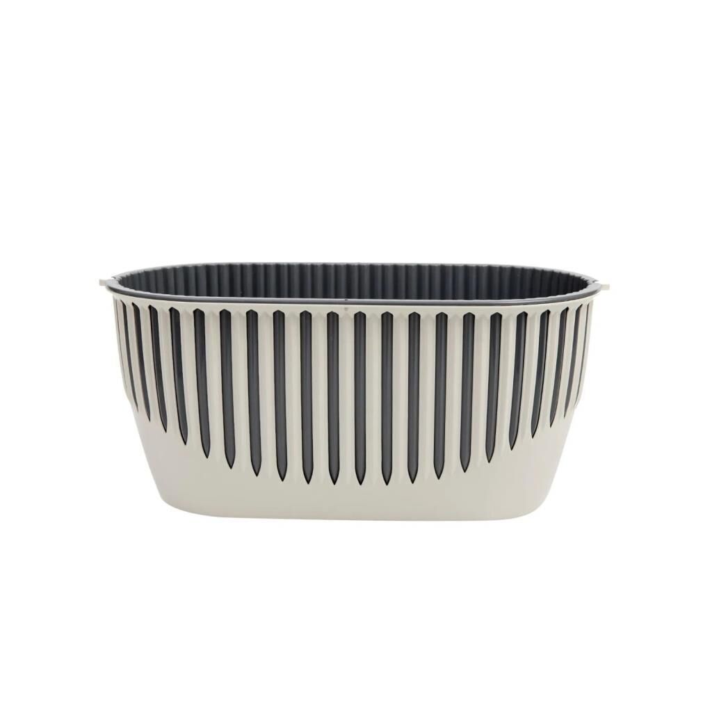 Omnipazar SO-PYNB1 Dekoratif Piyano Balkon Saksı 4.5 Litre No 1 Kirli Beyaz (113)