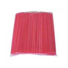 Omnisoft Renkli Ayran Pipeti Kırmızı 200'lü Paket