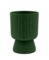 SO-LTSA03 Lotus Ayaklı Plastik Vazo Çiçek Saksı 10,5 Lt No: 3 Yeşil 6 Adet