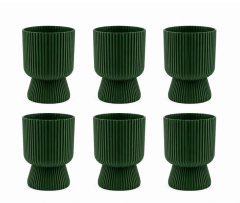 SO-LTSA03 Lotus Ayaklı Plastik Vazo Çiçek Saksı 10,5 Lt No: 3 Yeşil 6 Adet