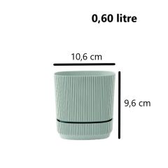 Omnipazar KRS-241 Pera Kare Dekoratif Kaktus Sukulent Saksı 0,60 Litre No 1 YEŞİL