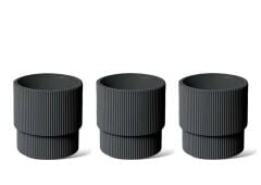 Omnipazar SO-VGS3 Dekoratif Vega Saksı Takımı 30 Litre Antrasit 3 Adet