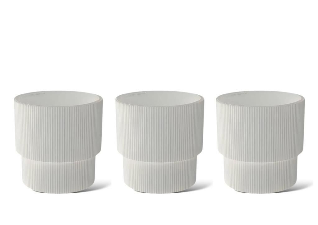 Omnipazar SO-VGS3 Dekoratif Vega Saksı Takımı 30 Lt Kirli Beyaz 3 Adet