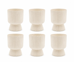 SO-LTSA03 Lotus Ayaklı Plastik Vazo Çiçek Saksı 10,5 Lt No: 3 Kum Beji 6 Adet