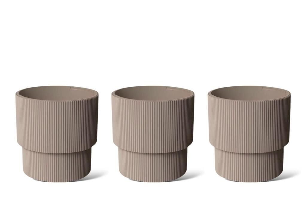 Omnipazar SO-VGS3 Dekoratif Vega Saksı Takımı 30 Lt Mocha 3 Adet