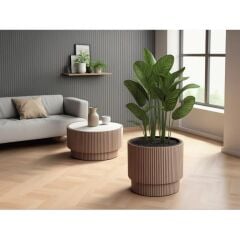 Omnipazar SO-VGS3 Dekoratif Vega Saksı Takımı 30 Lt Mocha 3 Adet