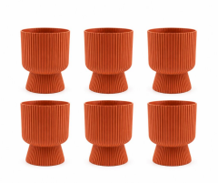 SO-LTSA03 Lotus Ayaklı Plastik Vazo Çiçek Saksı 10,5 Lt No: 3 Turuncu 6 Adet