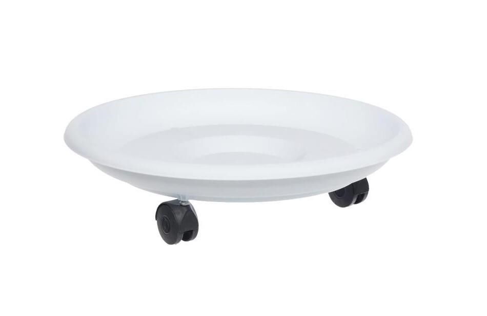 Omnipazar SO-TT02 Tekerlekli Saksı Tabağı No 2 Beyaz