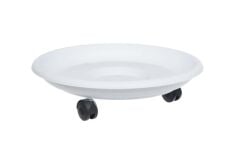 Omnipazar SO-TT02 Tekerlekli Saksı Tabağı No 2 Beyaz