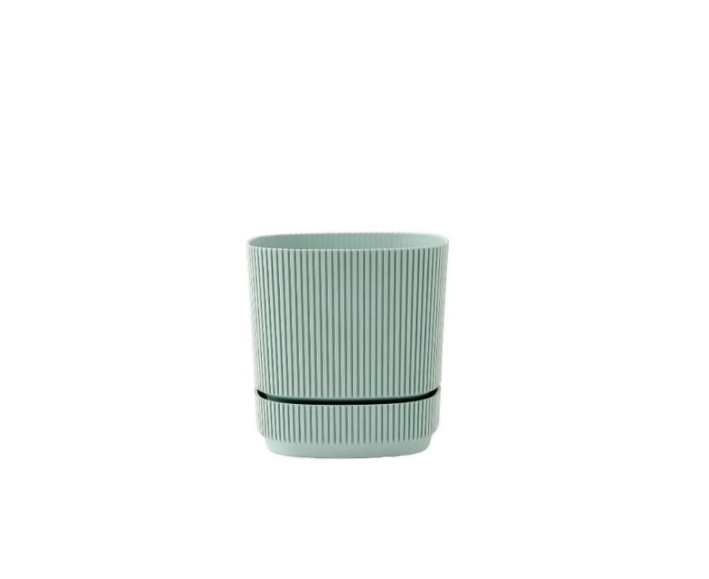 Omnipazar KRS-242 Pera Kare Dekoratif Kaktus Sukulent Saksı 1,20 Litre No 2 YEŞİL