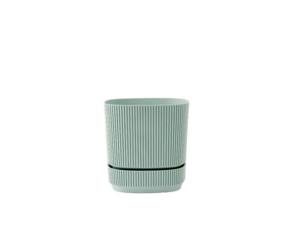 Omnipazar KRS-242 Pera Kare Dekoratif Kaktus Sukulent Saksı 1,20 Litre No 2 YEŞİL